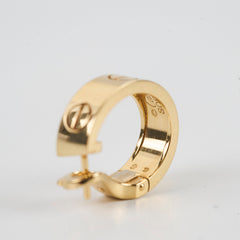 Cartier Love Earrings Classic Model Yellow Gold