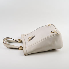 Gucci Small Abbey Tote Bag White Leather