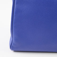 Hermes Kelly 35 Candy Bleu Electrique and Mykonos Epsom Retourne Palladium HW, R in square