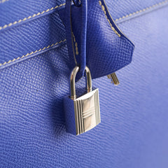 Hermes Kelly 35 Candy Bleu Electrique and Mykonos Epsom Retourne Palladium HW, R in square