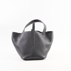 Hermes Picotin 22 So Black Black Clemence Leather Z stamp
