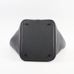 Hermes Picotin 22 So Black Black Clemence Leather Z stamp
