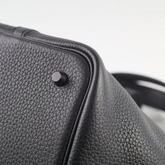 Hermes Picotin 22 So Black Black Clemence Leather Z stamp