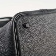 Hermes Picotin 22 So Black Black Clemence Leather Z stamp