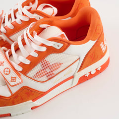 Louis Vuitton x Virgil Abloh Men's Low Trainers Orange - Size 10