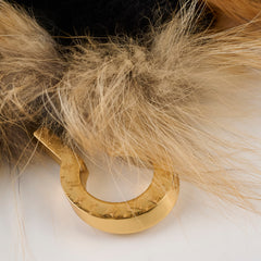 Louis Vuitton Fox Fur Scarf Black/Brown