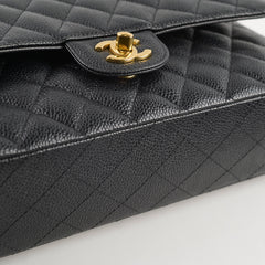 Chanel M/L Classic Flap Caviar Black (Microchipped)