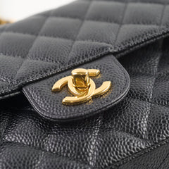 Chanel M/L Classic Flap Caviar Black (Microchipped)