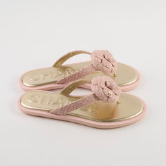 Chanel Camellia Sequins Sandals Pink/Gold - Size 36.5