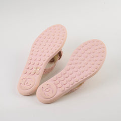 Chanel Camellia Sequins Sandals Pink/Gold - Size 36.5