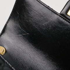 Chanel Seasonal Mini Shoulder Bag Shiny Black Leather