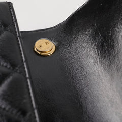 Chanel Seasonal Mini Shoulder Bag Shiny Black Leather