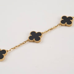 Van Cleef & Arpels Vintage 5 Motifs Onyx Bracelet 2024