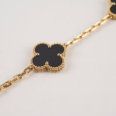 Van Cleef & Arpels Vintage 5 Motifs Onyx Bracelet 2024