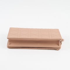 Dior Lady Dior Wallet On Chain WOC Ultra Matte Blush Pink