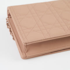 Dior Lady Dior Wallet On Chain WOC Ultra Matte Blush Pink