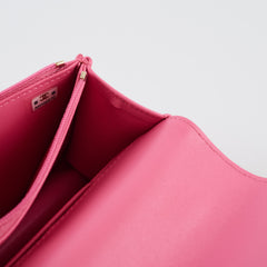 Chanel Pink Top Handle Mini Clutch On Chain (microchip)