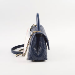 Chanel Coco Handle Small Caviar Navy (Microchipped)