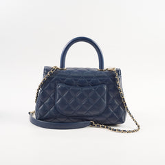 Chanel Coco Handle Small Caviar Navy (Microchipped)