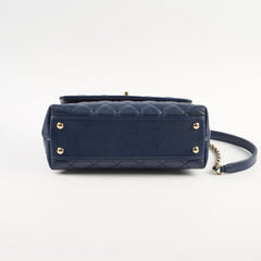 Chanel Coco Handle Small Caviar Navy (Microchipped)