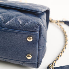 Chanel Coco Handle Small Caviar Navy (Microchipped)