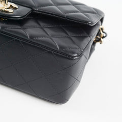 Chanel Mini Rectangular Lambskin Black Microchip