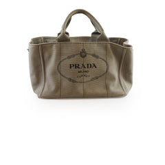Prada Canapa Medium Grey Tote