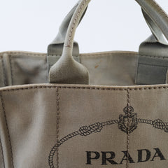 Prada Canapa Medium Grey Tote