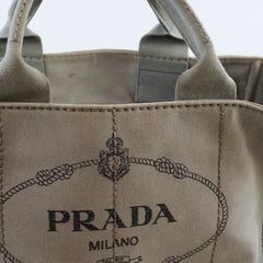 Prada Canapa Medium Grey Tote