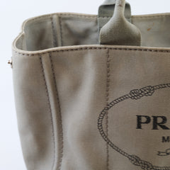 Prada Canapa Medium Grey Tote