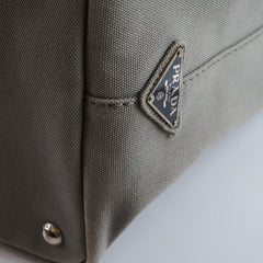 Prada Canapa Medium Grey Tote