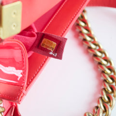 Chanel Boy Small Patent Bright Pink