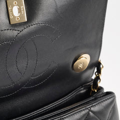 Chanel Small Trendy CC Lambskin Black Series 30 Hold