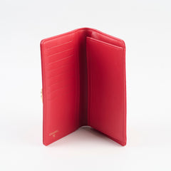 Chanel Boy Long Wallet Chevron Caviar Red