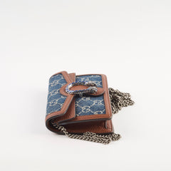 Gucci GG Denim Dionysus Super Mini Crossbody Bag