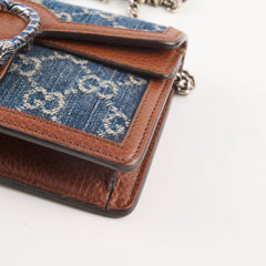 Gucci GG Denim Dionysus Super Mini Crossbody Bag