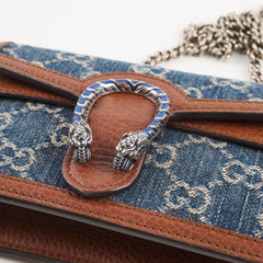Gucci GG Denim Dionysus Super Mini Crossbody Bag