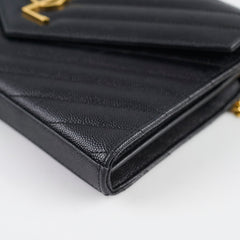 Saint Laurent Envelope Wallet On Chain WOC Black