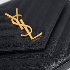 Saint Laurent Envelope Wallet On Chain WOC Black