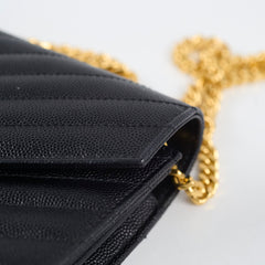 Saint Laurent Envelope Wallet On Chain WOC Black