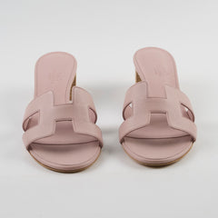 Hemes Oasis Sandals Rose Porcelaine Size 37.5