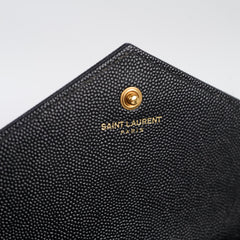 Saint Laurent Envelope Wallet On Chain WOC Black