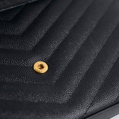 Saint Laurent Envelope Wallet On Chain WOC Black