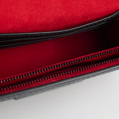 Louis Vuitton Lace Dauphine Chain Bag Black/Red