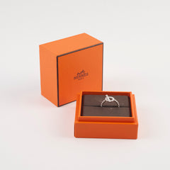 Hermes Finess White Gold with Diamond Ring Size 51