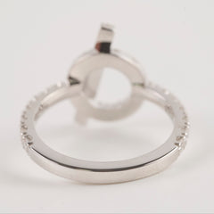 Hermes Finess White Gold with Diamond Ring Size 51