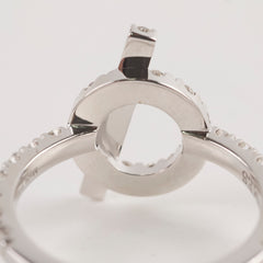Hermes Finess White Gold with Diamond Ring Size 51