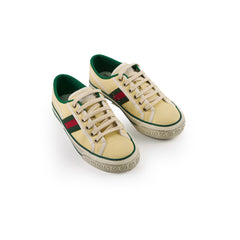 Gucci Women's Tennis 1977 Low - Top Sneaker Yellow/Green Size 37