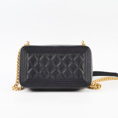 Chanel Caviar Boy Phone Holder Black