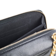 Chanel Caviar Boy Phone Holder Black